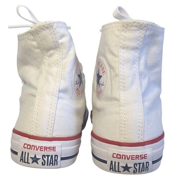 Converse All Star  High-Top Sneakers Unisex 4-6 White Canvas Vintage Style - Picture 4 of 9